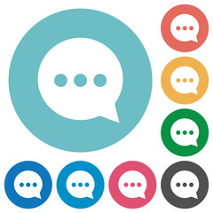 Flat working chat icons