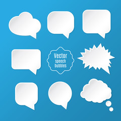 Set of vector speech bubbles. 