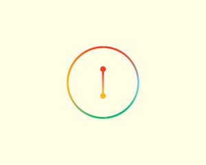 Abstract letter I logo design template. Colorful lined creative sign. Universal vector icon.