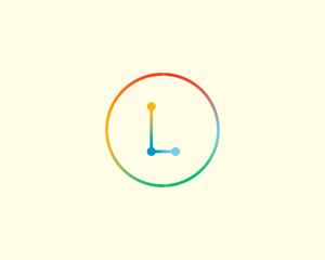 Abstract letter L logo design template. Colorful lined creative sign. Universal vector icon.