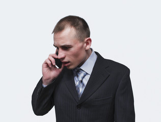 man talking on cell phone