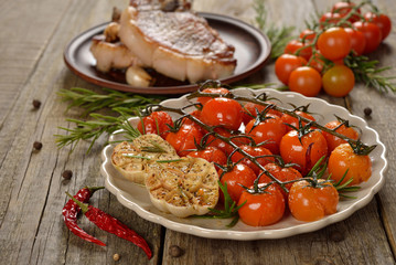 Baked cherry tomatoes