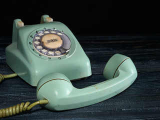 Grünes Retro Telefon