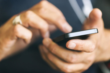 young man use mobile phone