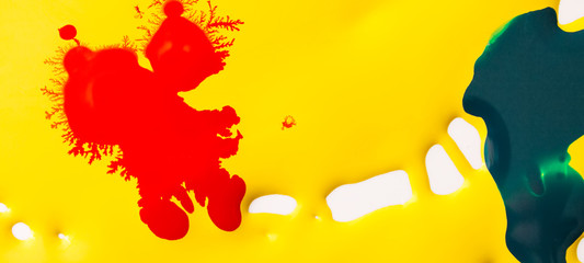 Paints on a color background