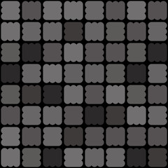 Wavy square background. Seamless pattern. Vector.なみなみ四角パターン