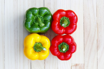  Vegetables on wooden table.