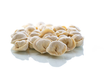 uncooked meat dumplings 