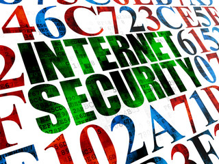 Naklejka premium Privacy concept: Internet Security on Digital background