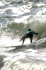 Obraz premium Wellenreiten in der Nordsee