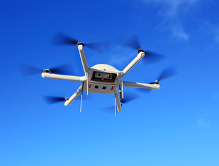 Quadrocopter with camera in flight