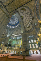 Fototapeta na wymiar ISTANBUL, TURKEY - DECEMBER 13, 2015: The Blue Mosque, (Sultanah
