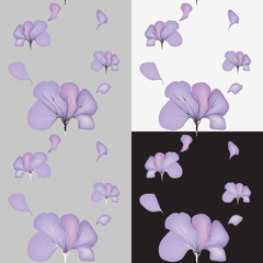 Flower seamless pattern with imitation batik