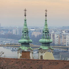 Fototapeta na wymiar Panorama of Budapest - the capital of Hungary