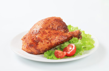 Garlic roasted chicken leg