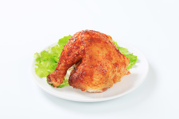 Garlic roasted chicken leg