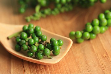 Fresh green pepper seeds