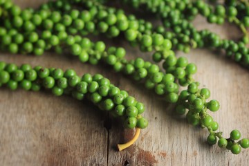 Fresh green pepper seeds