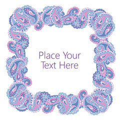 Abstract paisley frame 