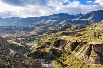 Deurstickers Canyon Panoramisch uitzicht in de Colca Canyon, Peru
