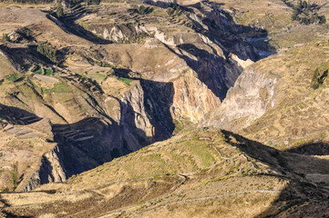 View of the valley in the Colca Canyon, Peru