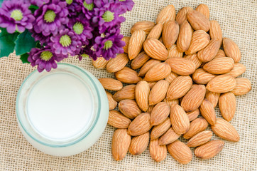 Almond with milk almond.