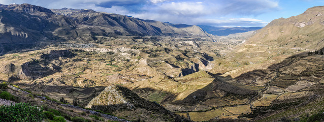 Panoramic view in the Colca Canyon, Peru
