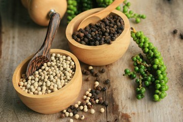 Green seeds with dried pepper
