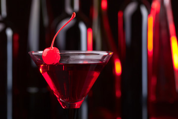 Cocktail with cherry