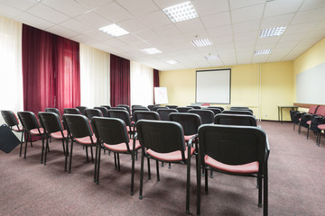 Interior of a presentation room