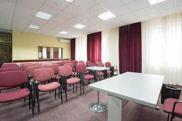 Interior of a presentation room