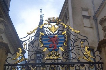 The coat of arms of Luxembourg 