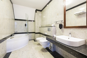 Interior of a hotel bathroom