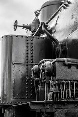 detail of steam locomotive
