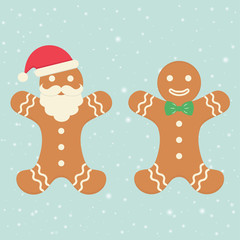 christmas cookie santa claus  and boy