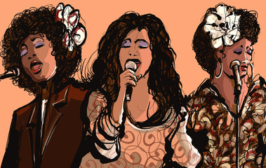 Three women jazz singers © Isaxar