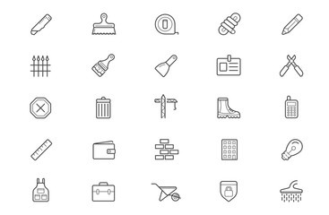 Set of Vector Construction Building Icons. Home and Repair. Can be used as Logo or Icon. Premium quality