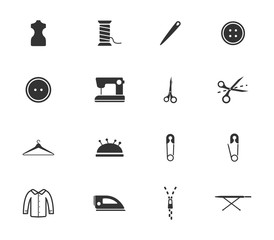 Fototapeta premium Tailoring simply icons