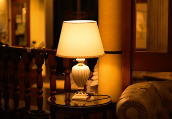 lamp in a luxury hotel