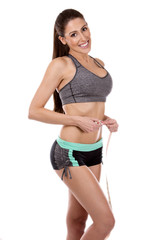 Fototapeta premium fitness woman on white background