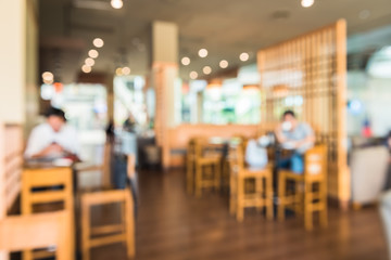 Coffee shop blur background with bokeh