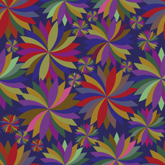 Seamless pattern with spinning tops