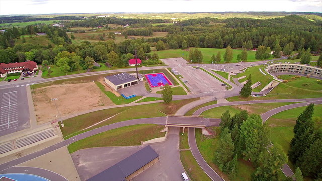 Seen is the aerial shot of the Tehvandi stadium in Otepaa. Big sports events have already been done in this stadium