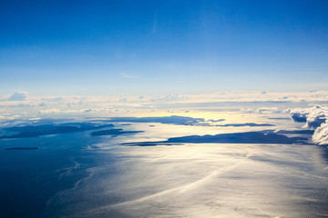 Aerial View of Vancouver Island and the Pacific