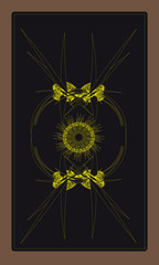 Tarot cards - back design. Sun