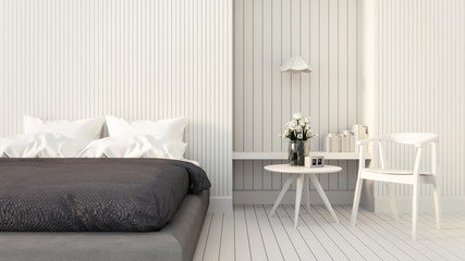 Loft and modern bedroom / 3D render image