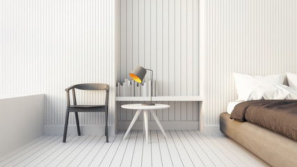 Loft and modern bedroom / 3D render image