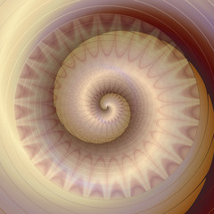 Obraz premium Abstract background of spirals with scalloped structure reminiscent of seashell