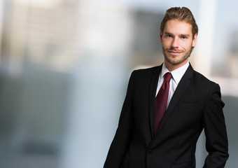 Fototapeta premium Confident handsome businessman portrait