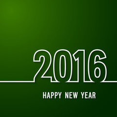 Happy new year 2016 paper postcard.
